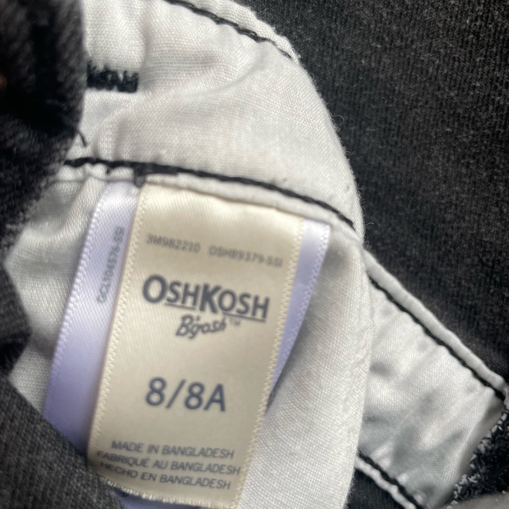 OshKosh | Denim Jumper | Overall Skirt | Skirtall | Faded Black Wash | Girls 8 - Picture 7 of 11